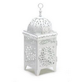 White Scrollwork Candle Lantern